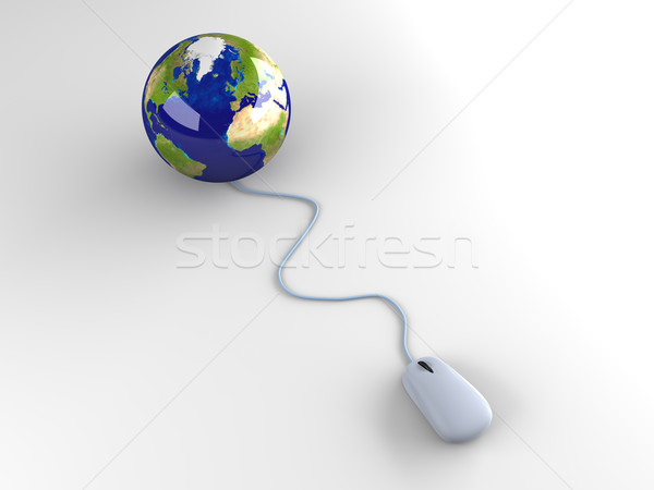 Global tıklayın 3D render örnek Internet Stok fotoğraf © Spectral