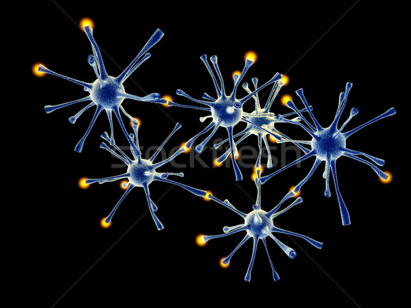 Sieci 3D świadczonych ilustracja zdrowia mózgu Zdjęcia stock © Spectral