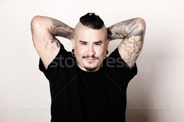 Fiducia ritratto tatuato ispanico uomo Foto d'archivio © Spectral