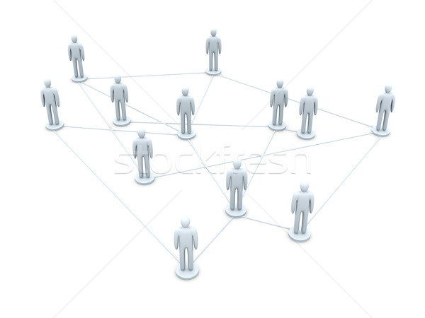 Social network persone 3D reso illustrazione folla Foto d'archivio © Spectral