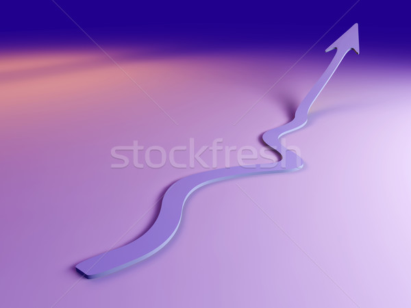 Ruchu w górę arrow wskazując 3D świadczonych Zdjęcia stock © Spectral