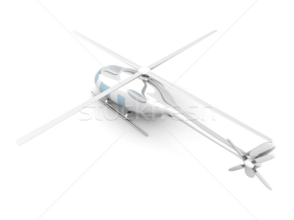 śmigłowca 3D świadczonych ilustracja odizolowany biały Zdjęcia stock © Spectral