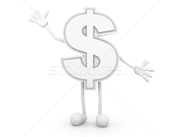 Desenho animado dólar saudação 3D prestados ilustração Foto stock © Spectral