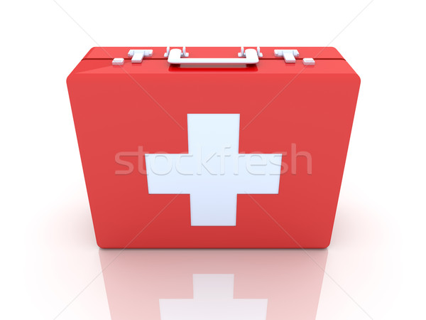 Erste-Hilfe- Fall 3D gerendert Illustration Medizin Stock foto © Spectral