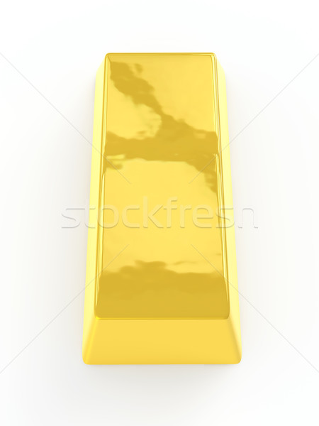 Goldbarren 3D gerendert Illustration isoliert weiß Stock foto © Spectral