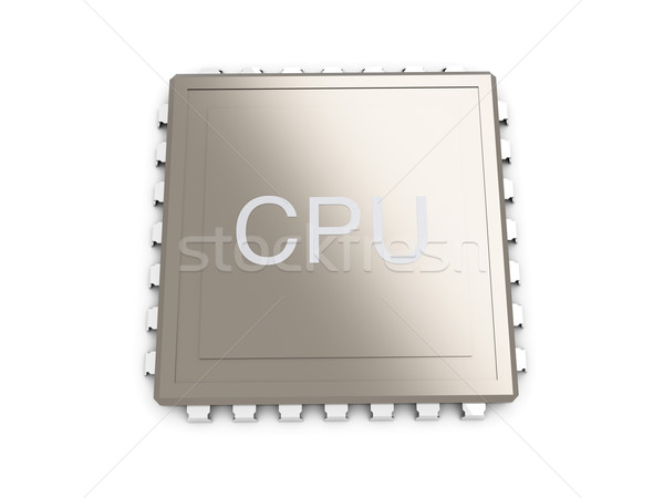 процессор 3D оказанный иллюстрация изолированный белый Сток-фото © Spectral