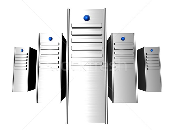 19inch Server towers Stock photo © Spectral