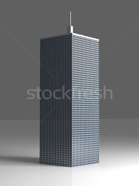 Gratte-ciel 3D rendu illustration bureau ville [[stock_photo]] © Spectral