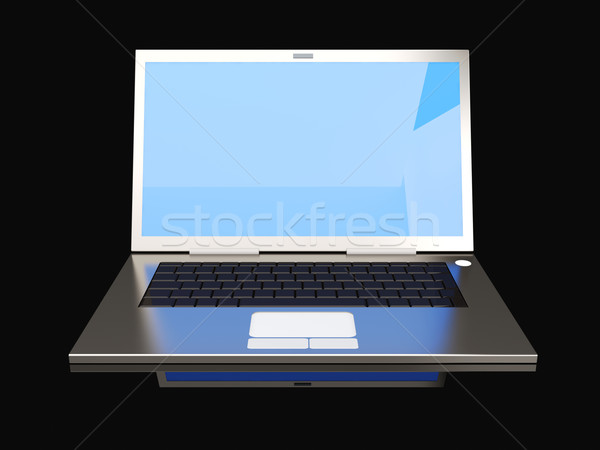 Laptop 3d illusztráció billentyűzet monitor grafikus LCD Stock fotó © Spectral