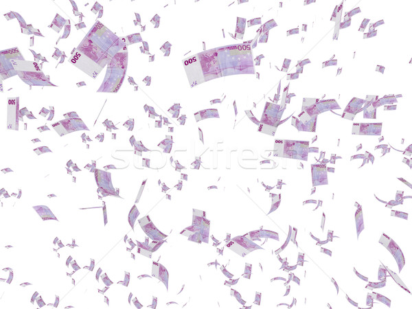 Regnet Euro 3D-Darstellung isoliert weiß Euro Stock foto © Spectral