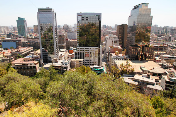Ver Santiago Chile céu cidade Foto stock © Spectral
