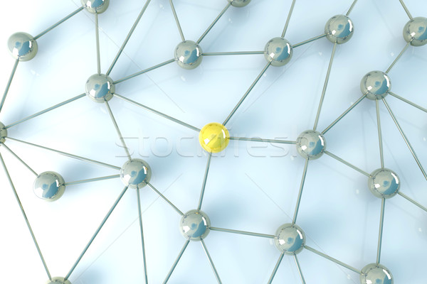 Hálózat csomópont 3D renderelt illusztráció internet Stock fotó © Spectral