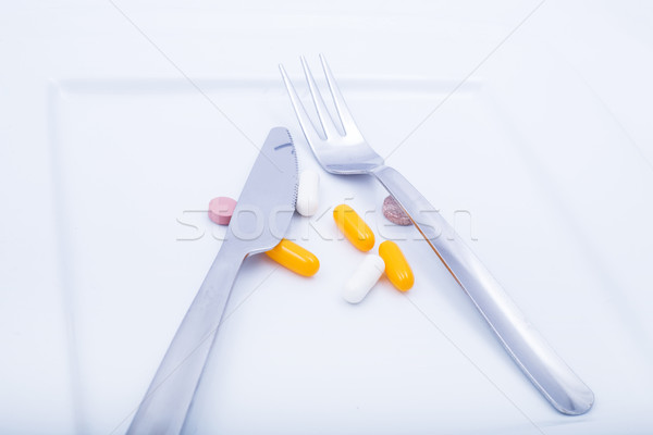 Diétás tabletták gyógyszer orvosi természet gyógyszer Stock fotó © Spectral