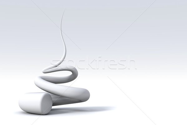 Modernen Skulptur 3D gerendert Illustration abstrakten Stock foto © Spectral