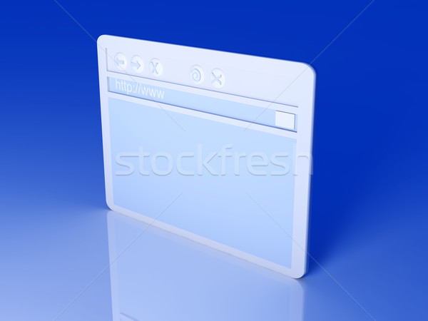 Browser venster 3d illustration symbolisch internet technologie Stockfoto © Spectral