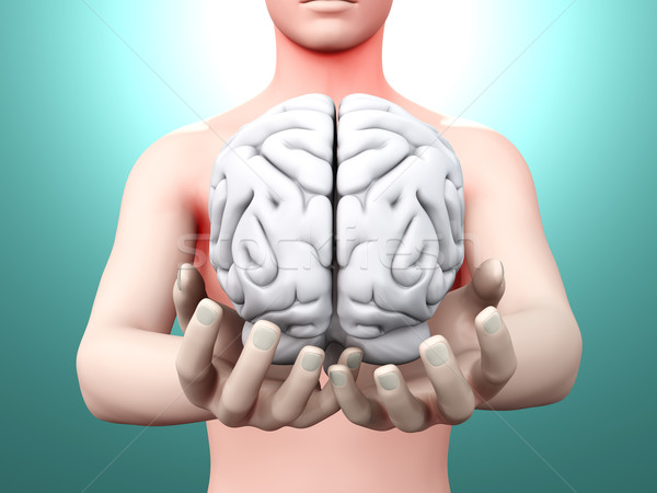 Mente cerebro 3D prestados ilustración Foto stock © Spectral