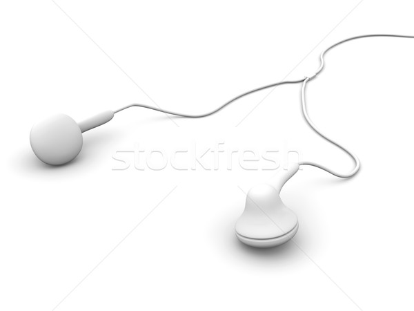 3d ilustracji odizolowany biały słuchawki cyfrowe Zdjęcia stock © Spectral