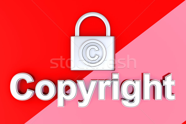 Direitos autorais proteção símbolo 3D prestados ilustração Foto stock © Spectral