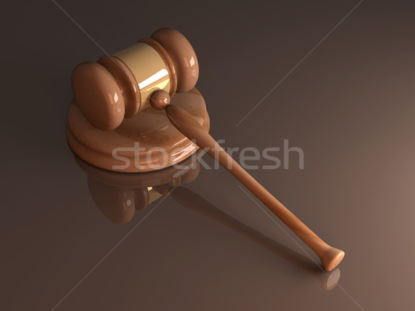 拍賣 錘 3D 呈現 插圖 正義 商業照片 © Spectral