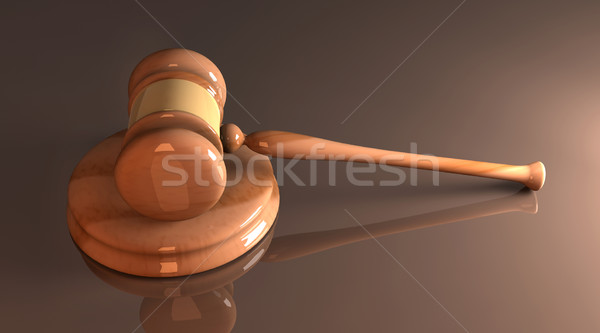 аукционе молота 3D оказанный иллюстрация правосудия Сток-фото © Spectral