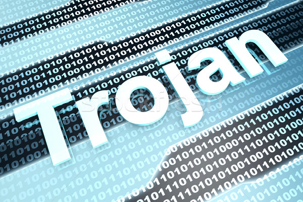 Trojaans virus geïnfecteerde digitale bron code Stockfoto © Spectral