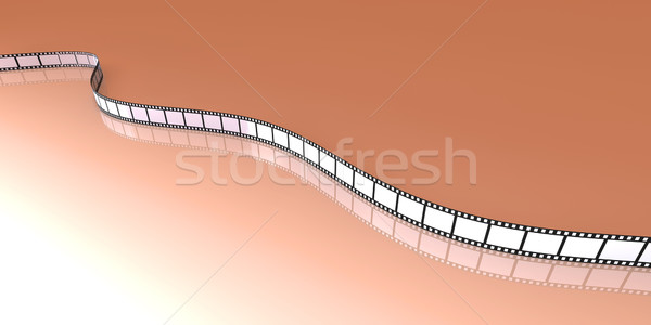 Filmstreifen 3D-Darstellung Film Rahmen Film schwarz Stock foto © Spectral