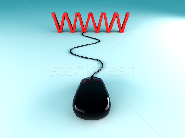 Www 3D gerendert Illustration Verbindung Internet Stock foto © Spectral