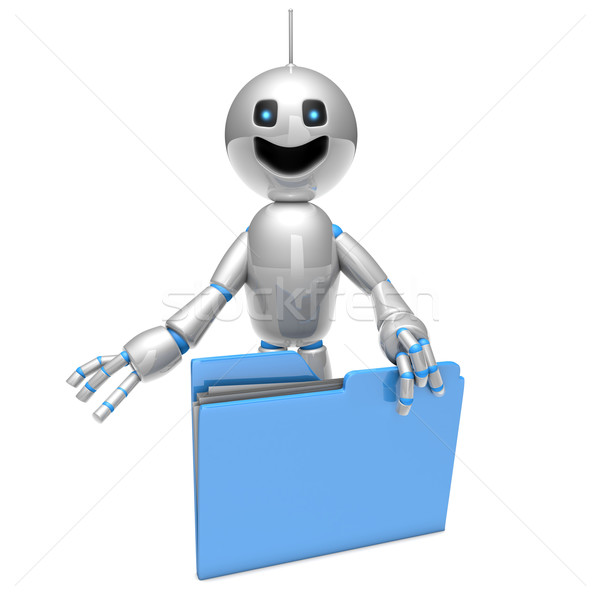 Cartoon robot with a Folder Stock photo © Spectral