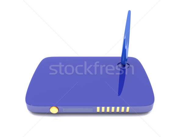Wireless Netzwerk Router 3D-Darstellung isoliert weiß Stock foto © Spectral