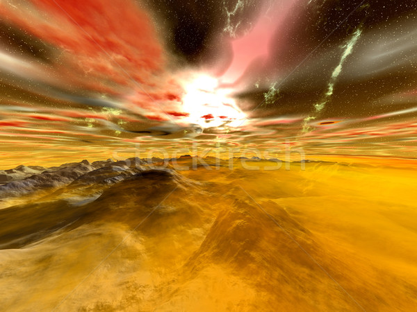 Detaliat 3D prestate decor furtună străin Imagine de stoc © Spectral