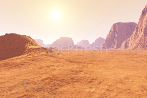 Landschaft 3D gerendert Illustration Hintergrund Stock foto © Spectral