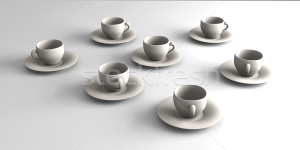 Kaffeetassen 3D gerendert Illustration Kaffee Stock foto © Spectral