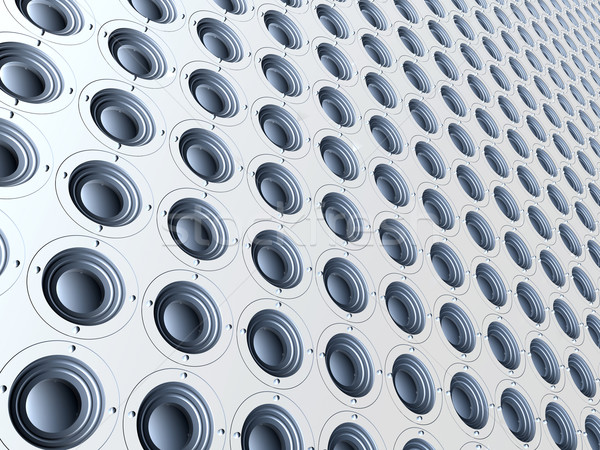 Nieskończony audio biały widziane świat głośniki Zdjęcia stock © Spectral