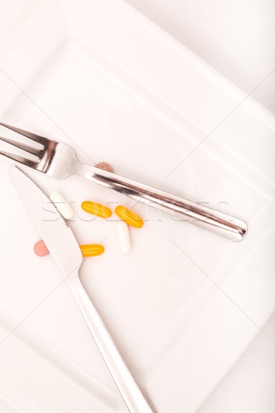 Diétás tabletták gyógyszer orvosi természet gyógyszer Stock fotó © Spectral