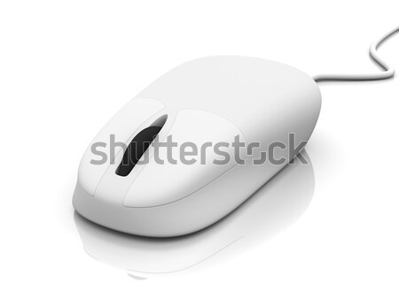 белый мыши 3d иллюстрации изолированный цифровой колесо Сток-фото © Spectral