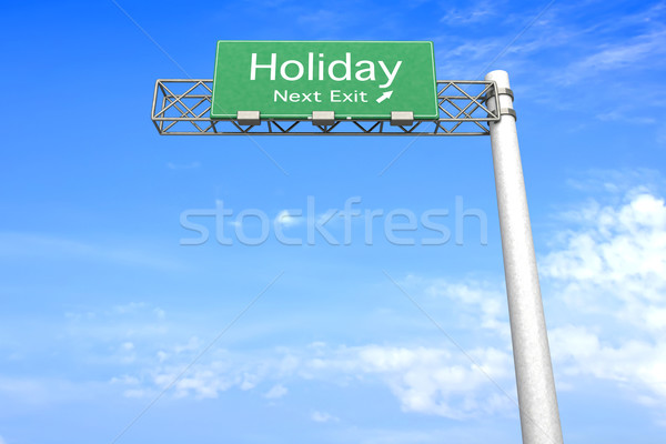 шоссе знак праздник 3D оказанный иллюстрация следующий Сток-фото © Spectral