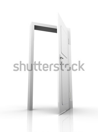 Offenen Tür Tür öffnen 3D gerendert Illustration Stock foto © Spectral