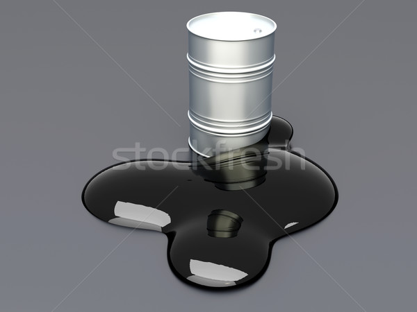 Olie lekkage vat 3D gerenderd illustratie Stockfoto © Spectral