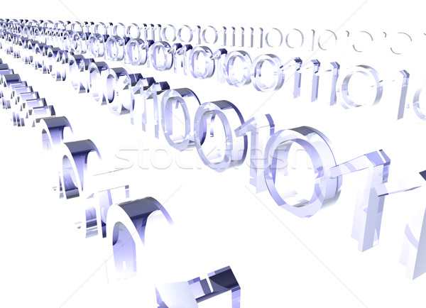 Bináris folyam 3D renderelt illusztráció streamelés Stock fotó © Spectral