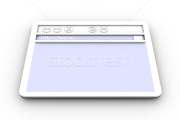 Browser venster 3d illustration symbolisch technologie netwerk Stockfoto © Spectral