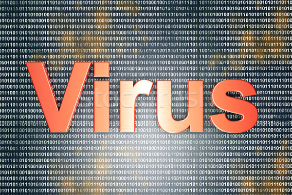 Vírus számítógépes vírus digitális kód 3d illusztráció absztrakt Stock fotó © Spectral