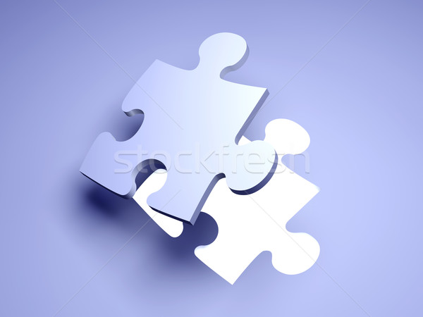 Puzzle soluzione 3D reso illustrazione business Foto d'archivio © Spectral