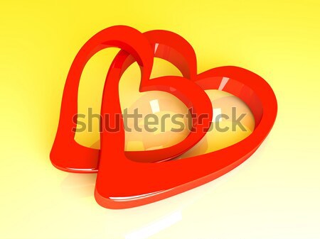 Huwelijk symbool 3D gerenderd illustratie metaal Stockfoto © Spectral