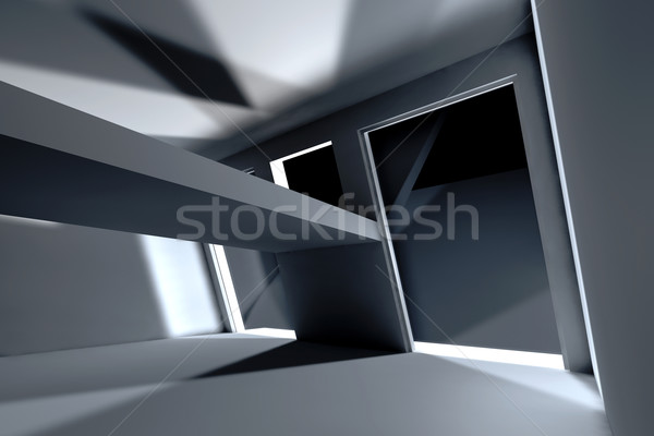 Foto stock: 3D · prestados · ilustração · construção · janela · espaço