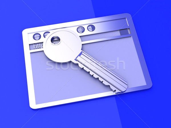 Asigura conexiune browser fereastră cheie www Imagine de stoc © Spectral