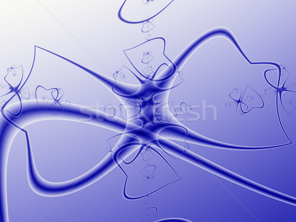 Mikro Leben 3D-Darstellung Form Hintergrund blau Stock foto © Spectral