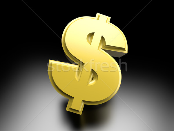 Dólar dinheiro símbolo 3D prestados ilustração Foto stock © Spectral