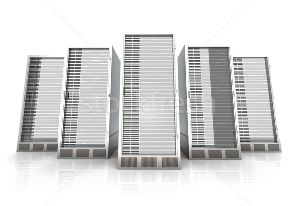 Stock photo: 19inch Server towers   