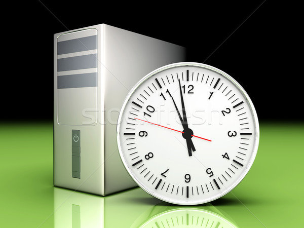 Digital tiempo servidor 3D prestados ilustración Foto stock © Spectral