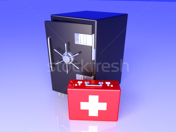 Bezpieczeństwa apartament 3D świadczonych ilustracja medycznych Zdjęcia stock © Spectral